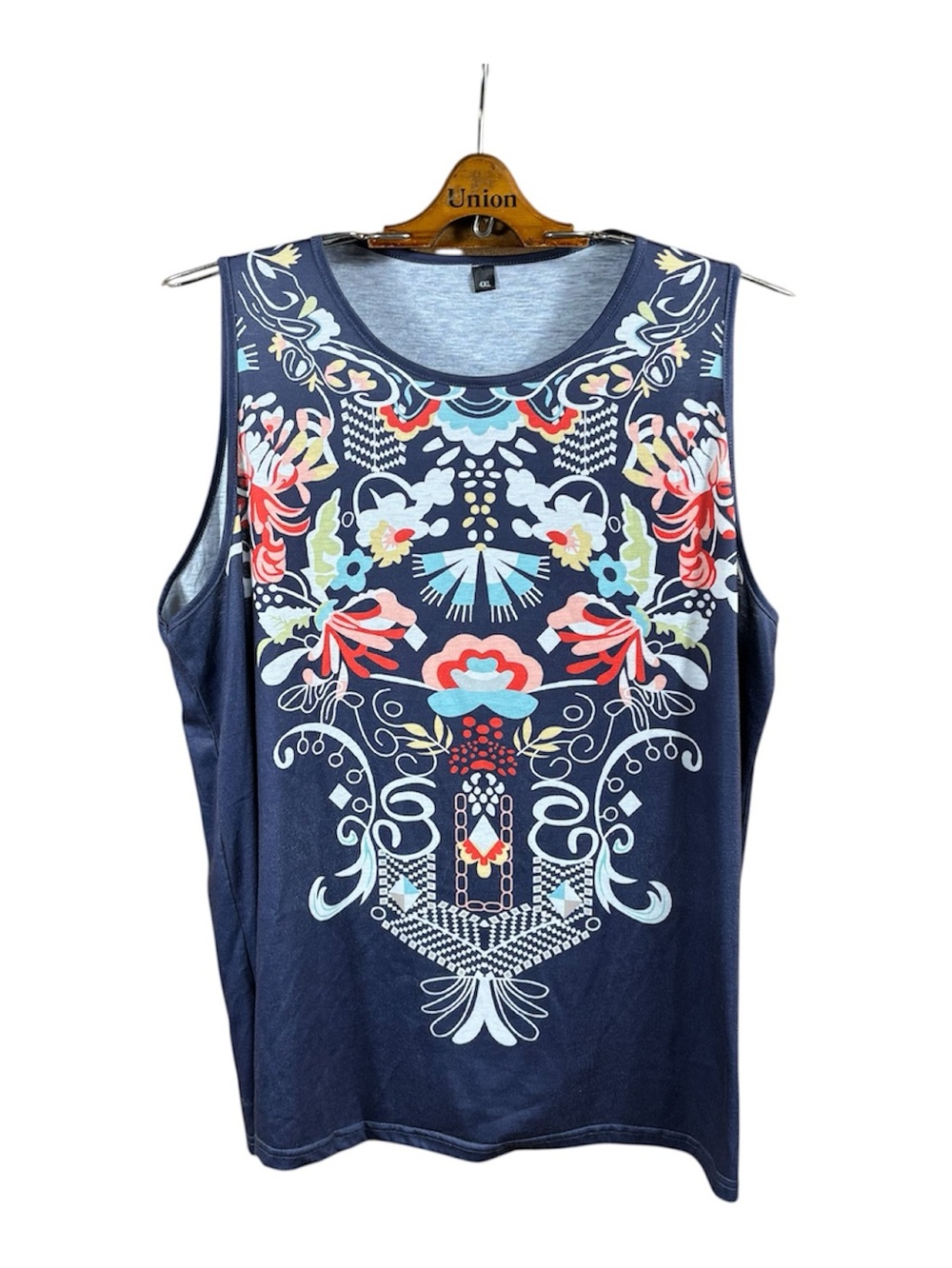 Boho Floral Style Women’s Tank Top Shirt Size 4XL